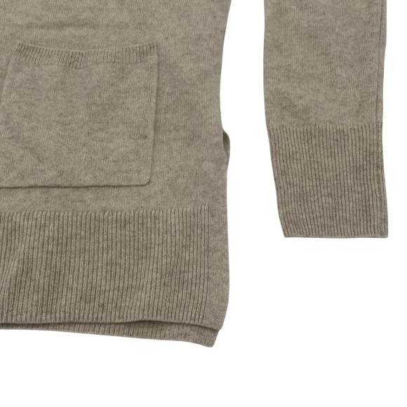 AQUA Cashmere V Neck Cardigan Sweater –‎ Medium – Luxuriously Soft in Oatmeal - Picture 5 of 9